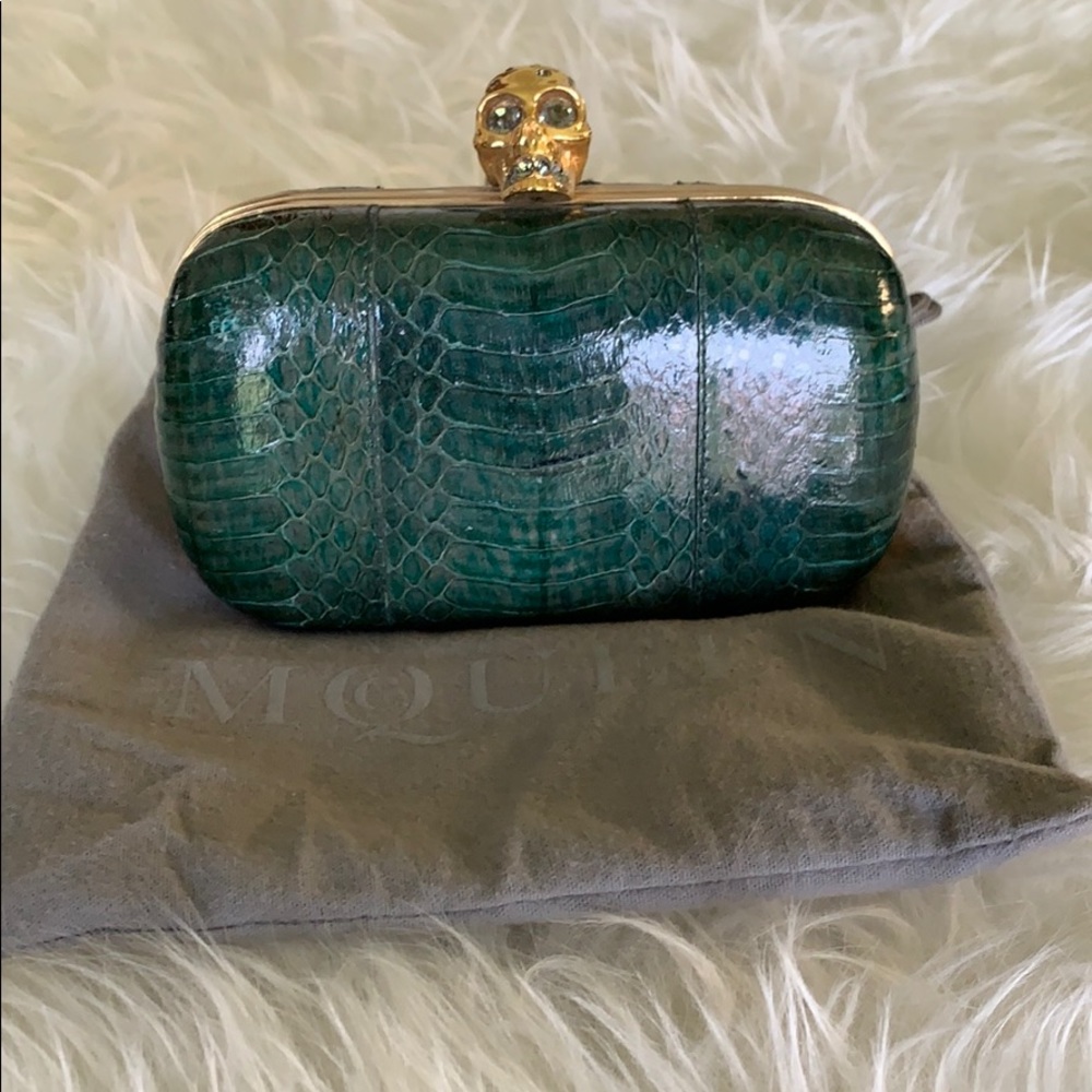 Alexander McQueen Snake Skin Clutch